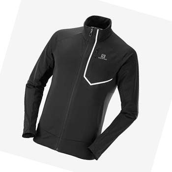 Salomon GORE-TEX INFINIUM™ WINDSTOPPER® PRO Kabát Férfi Fekete | HU 2364VRW